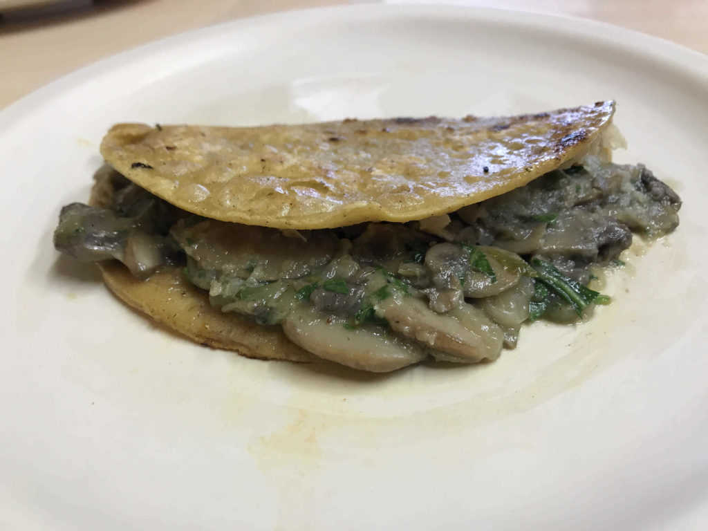 Quesadilla de hongos