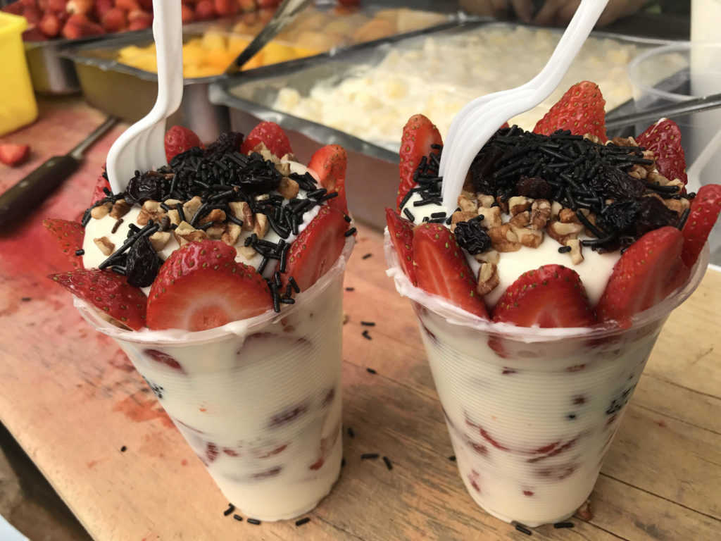 Fresas con crema