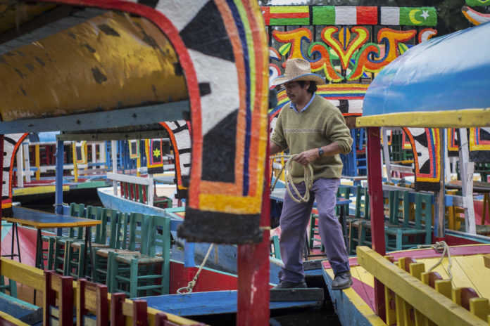 Trajinera en Xochimilco
